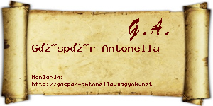 Gáspár Antonella névjegykártya