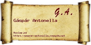 Gáspár Antonella névjegykártya